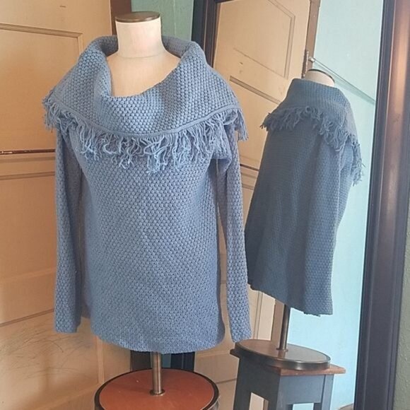 Sweater Cowl Neck BluEe Extra Editions Top Shirt Women's WOMAN'S 2 X Large - Picture 8 of 9